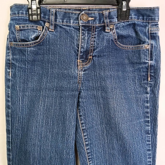 CALVIN Klein Women's Flare Jeans Blue Denim Medium Wash Low Rise Bootcut Sz 4 - Picture 2 of 10